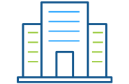 Illustration de trois immeubles d'Express Scripts Canada et qui représente le Bureau de la protection de la vie privée.